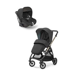 Inglesina Electa+ Tek El  ile Katlanıp Açılan Çift Yön Bebek Arabası Yatabilen Ana Kucağı Hediyeli - Upper Black