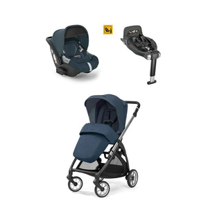 Inglesina Electa+ Tek El Katlanıp Açılan Çift Yön Bebek Arabası Ana Kucağı+Baza 3lü Set - Hudson Blue