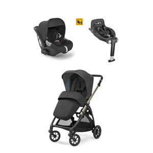 Inglesina Electa+ Tek El Katlanıp Açılan Çift Yön Bebek Arabası Ana Kucağı+Baza 3lü Set - Upper Black