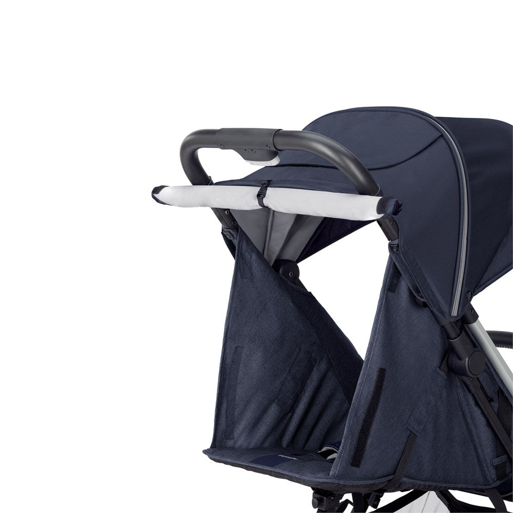 Inglesina Quid2 Tek El Tek Hamle ile Katlanıp Açılan Kabin Boy Bebek Arabası - Midnight Blue