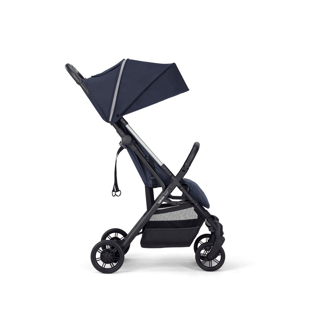 Inglesina Quid2 Tek El Tek Hamle ile Katlanıp Açılan Kabin Boy Bebek Arabası - Midnight Blue