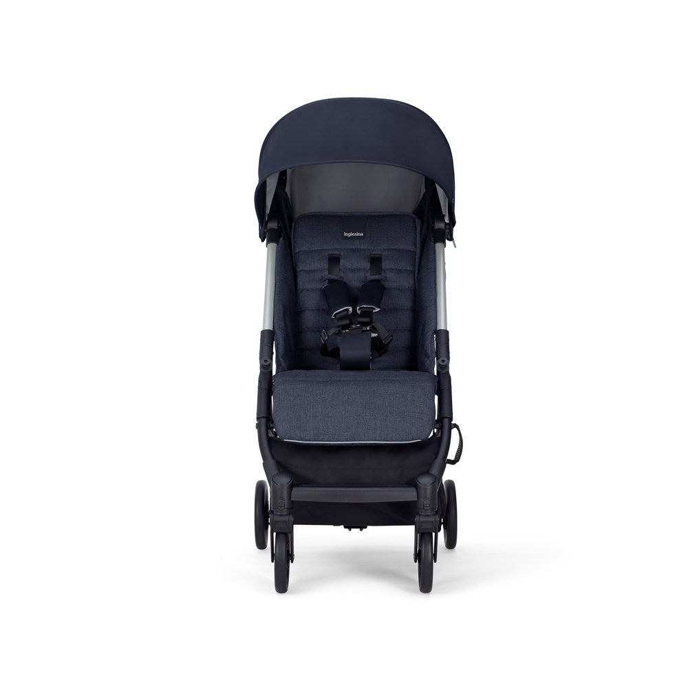 Inglesina Quid2 Tek El Tek Hamle ile Katlanıp Açılan Kabin Boy Bebek Arabası - Midnight Blue