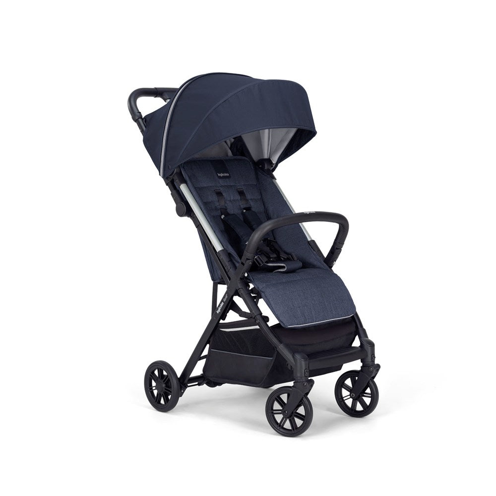 Inglesina Quid2 Tek El Tek Hamle ile Katlanıp Açılan Kabin Boy Bebek Arabası - Midnight Blue