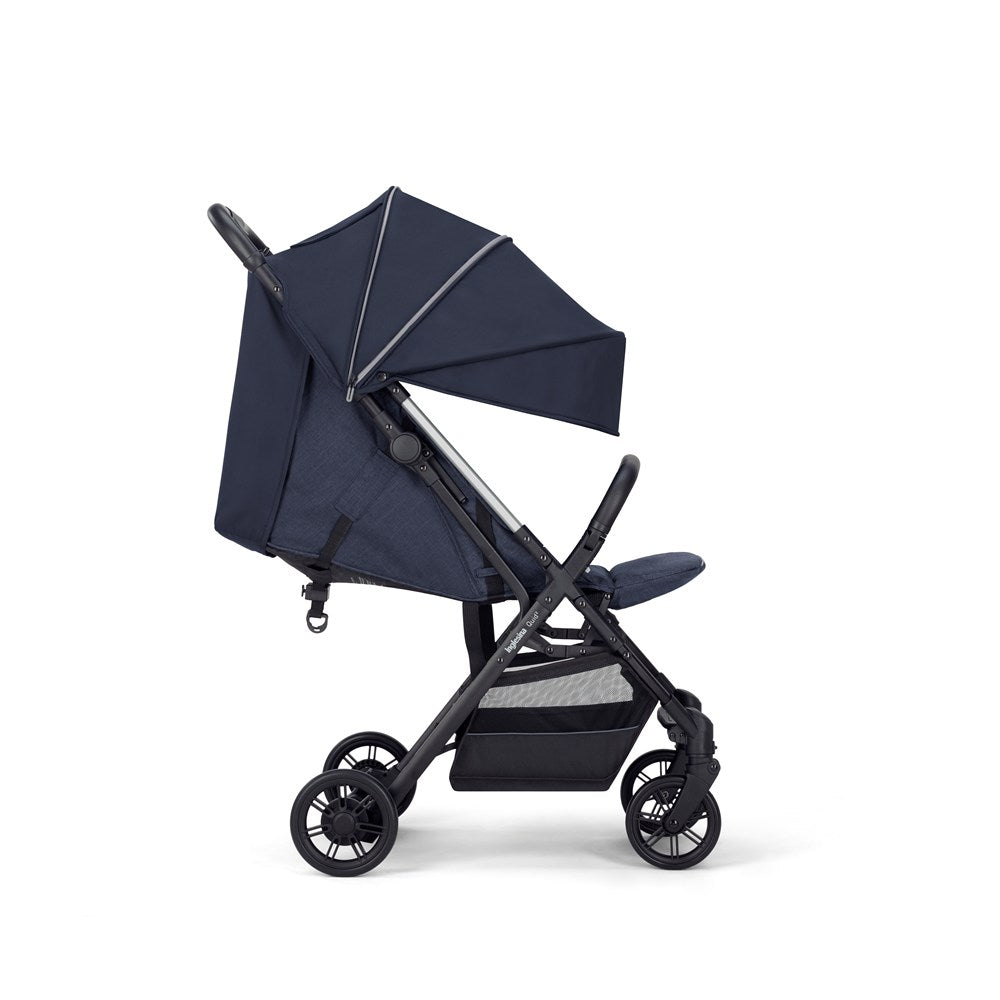 Inglesina Quid2 Tek El Tek Hamle ile Katlanıp Açılan Kabin Boy Bebek Arabası - Midnight Blue
