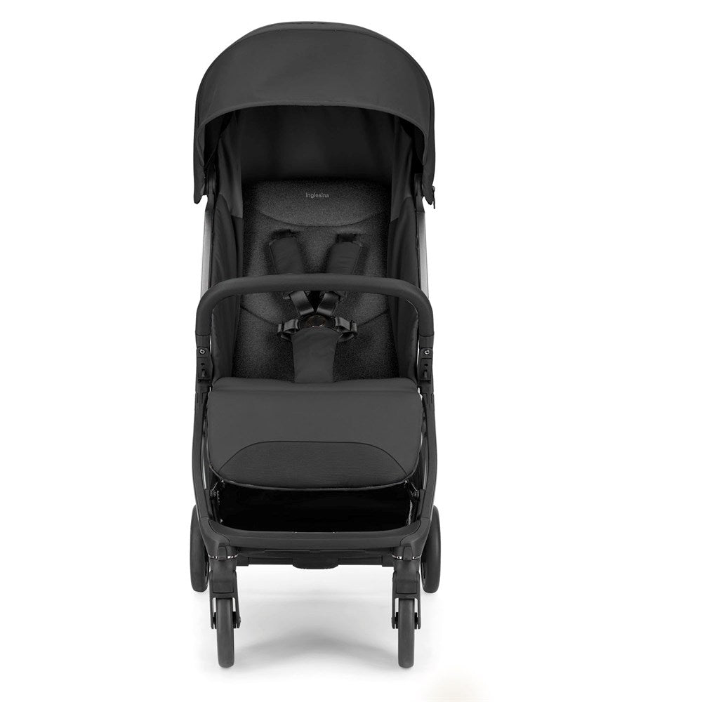 Inglesina Quid3 Tek El Tek Hamle ile Katlanıp Açılan Kabin Boy Bebek Arabası Cosmic Black