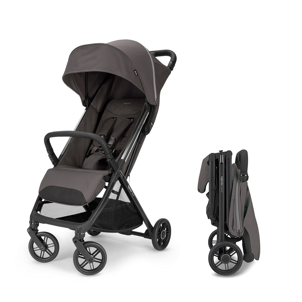 Inglesina Quid3 Tek El Tek Hamle ile Katlanıp Açılan Kabin Boy Bebek Arabası - Orbital Grey