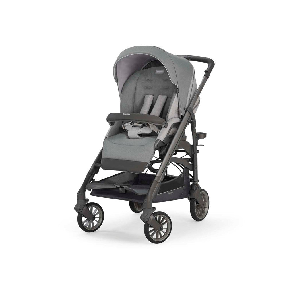 Inglesina Trilogy Tek El Tek Hamle ile Katlanıp Açılan Çift Yön Bebek Arabası - Cayman Silver
