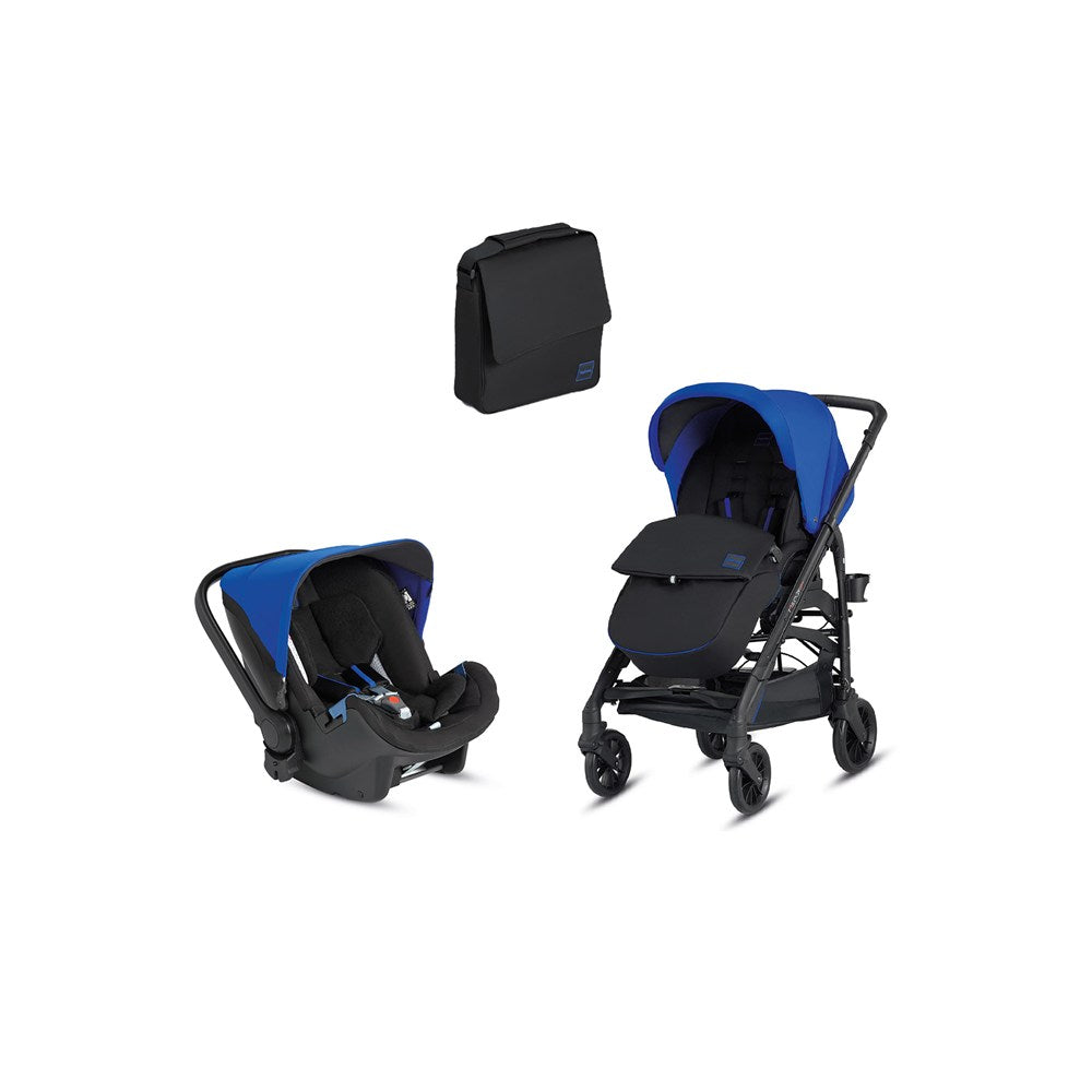 Inglesina Trilogy Tek El ile Katlanıp Açılan Çift Yön Bebek Arabası ve Ana Kucağı & Çanta Hediyeli - Splash Blue