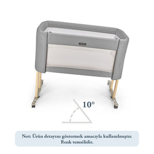 Inglesina Welcome Bed Anne Yanı Beşik – Premium Bebek Uyku Sistemi - Baku Grey
