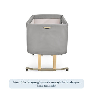 Inglesina Welcome Bed Anne Yanı Beşik – Premium Bebek Uyku Sistemi - Baku Grey