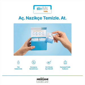 Medizane LookCare SteriVIS Baby Hassas Göz Temizleme Mendili 30lu