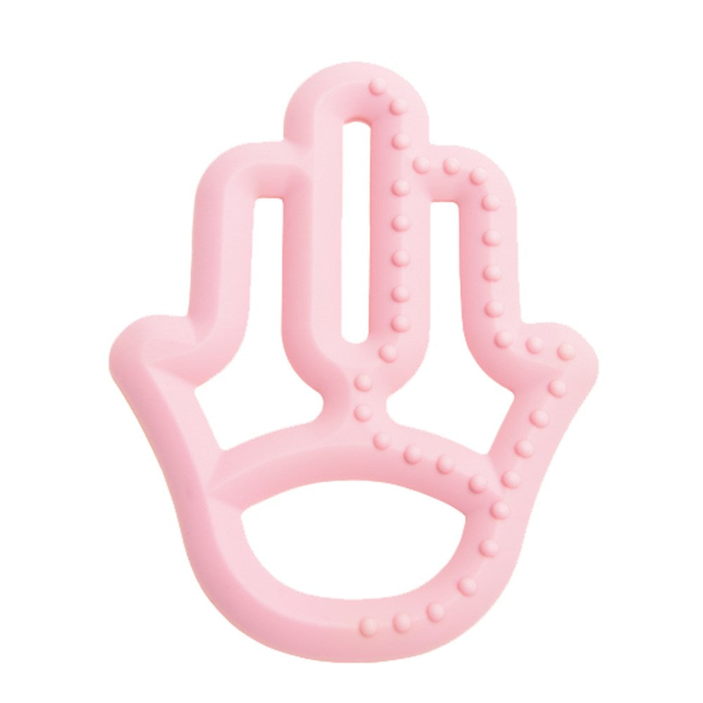 OiOi Silikon Diş Kaşıyıcı Annenin Eli - Pinky Pink