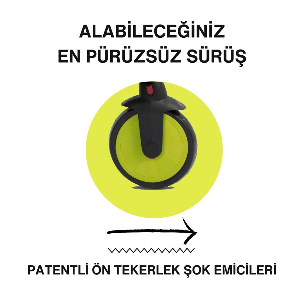 SmarTrike STR3 Plus 5’i 1 Arada Modüler Katlanabilir Bebek Arabası ve Üç Tekerlekli Bebek Bisikleti - Green