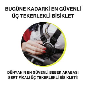 SmarTrike STR3 Plus 5’i 1 Arada Modüler Katlanabilir Bebek Arabası ve Üç Tekerlekli Bebek Bisikleti - Green