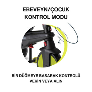 SmarTrike STR3 Plus 5’i 1 Arada Modüler Katlanabilir Bebek Arabası ve Üç Tekerlekli Bebek Bisikleti - Green