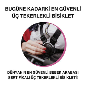SmarTrike STR3 Plus 5’i 1 Arada Modüler Katlanabilir Bebek Arabası ve Üç Tekerlekli Bebek Bisikleti - Pink
