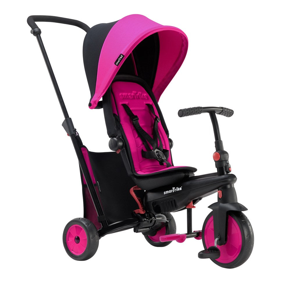 SmarTrike STR3 Plus 5’i 1 Arada Modüler Katlanabilir Bebek Arabası ve Üç Tekerlekli Bebek Bisikleti - Pink