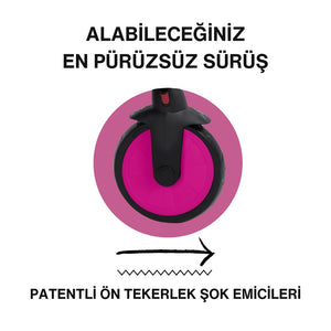 SmarTrike STR3 Plus 5’i 1 Arada Modüler Katlanabilir Bebek Arabası ve Üç Tekerlekli Bebek Bisikleti - Pink