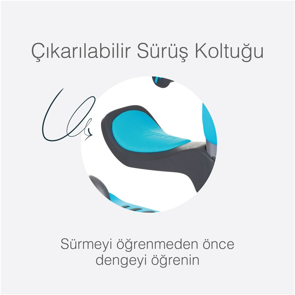 SmarTrike T1 3’ü 1 Arada Oturaklı ve Çantalı Çocuk Scooterı (15 Ay - 5 Yaş) - Blue
