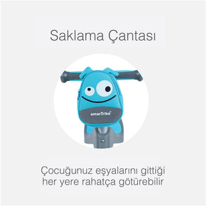 SmarTrike T1 3’ü 1 Arada Oturaklı ve Çantalı Çocuk Scooterı (15 Ay - 5 Yaş) - Blue