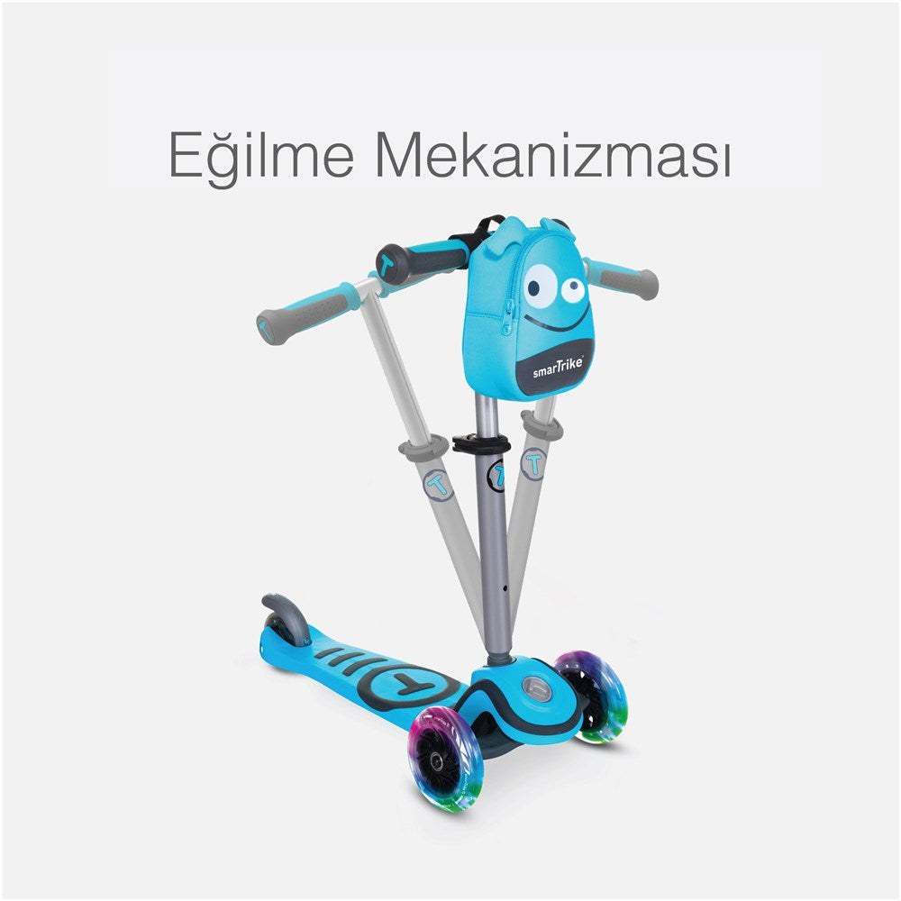 SmarTrike T1 3’ü 1 Arada Oturaklı ve Çantalı Çocuk Scooterı (15 Ay - 5 Yaş) - Blue