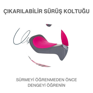SmarTrike T1 3’ü 1 Arada Oturaklı ve Çantalı Çocuk Scooterı (15 Ay - 5 Yaş) - Pink