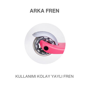 SmarTrike T1 3’ü 1 Arada Oturaklı ve Çantalı Çocuk Scooterı (15 Ay - 5 Yaş) - Pink