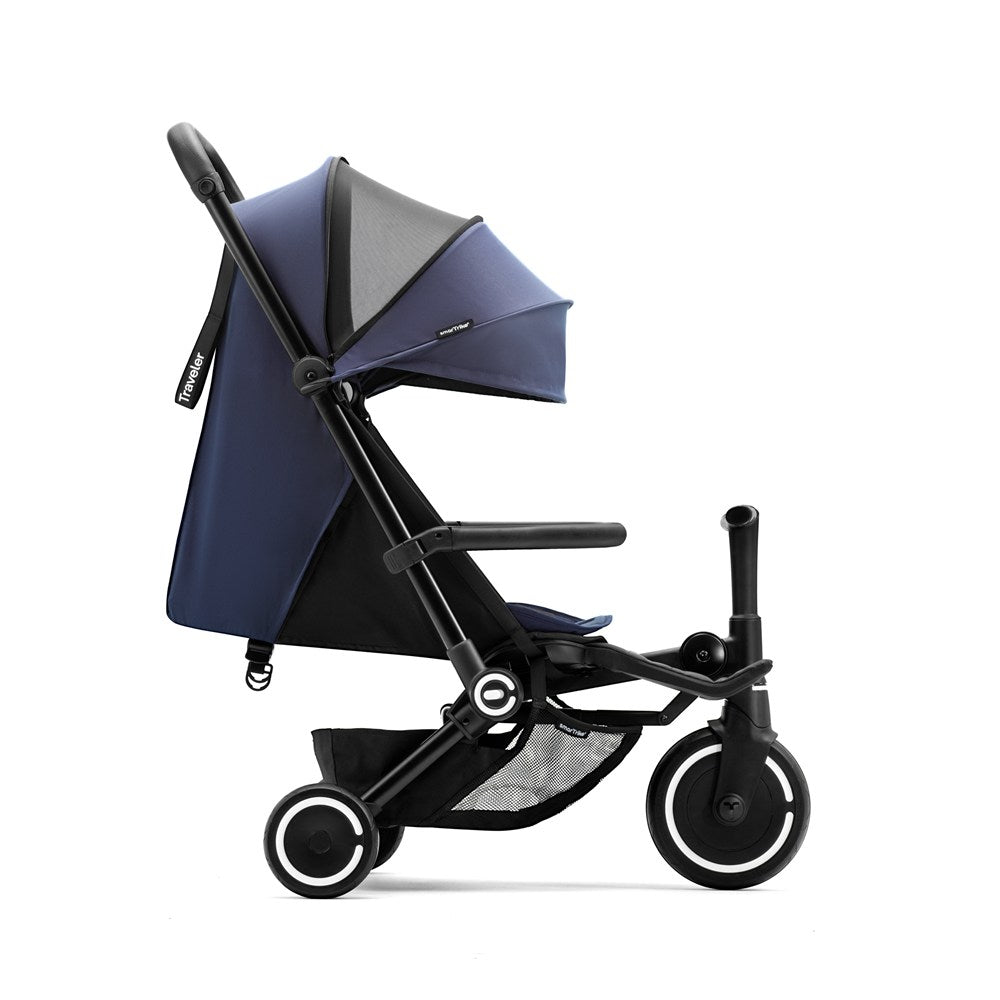 SmarTrike Traveler Hepsi Bir Arada Aktif Kabin Boy Bebek Arabası ve Bisiklet (6 Ay – 4 Yaş) - Midnight Blue