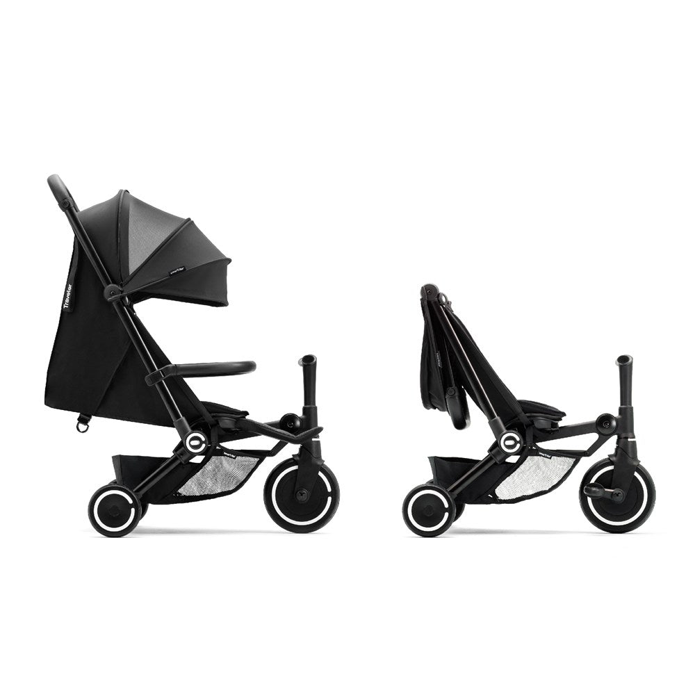 SmarTrike Traveler Hepsi Bir Arada Aktif Kabin Boy Bebek Arabası ve Bisiklet (6 Ay – 4 Yaş) - Onyx Black