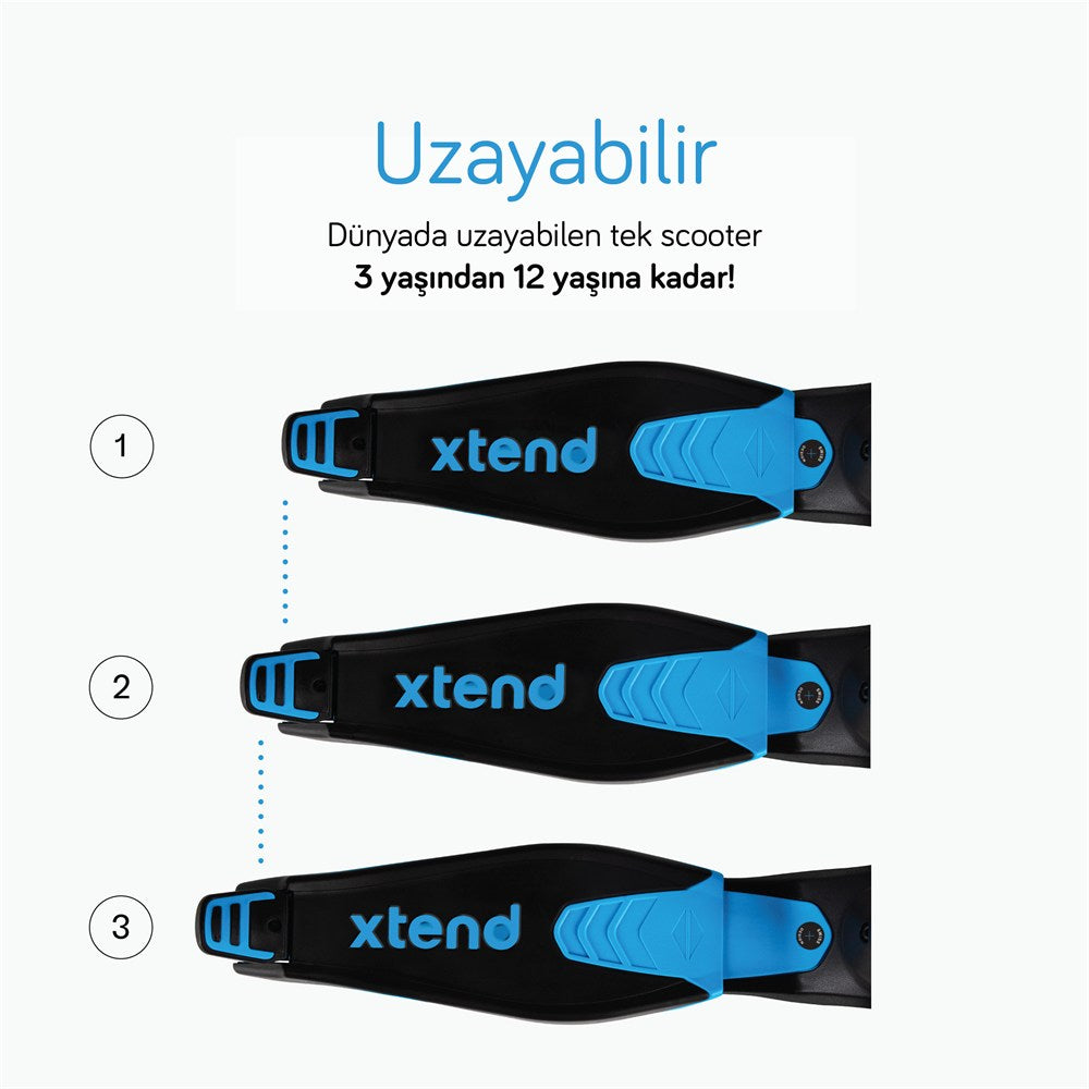 SmarTrike Xtend 3 Aşamalı Büyüyebilen Çocuk Scooterı (3-12 Yaş) - Blue
