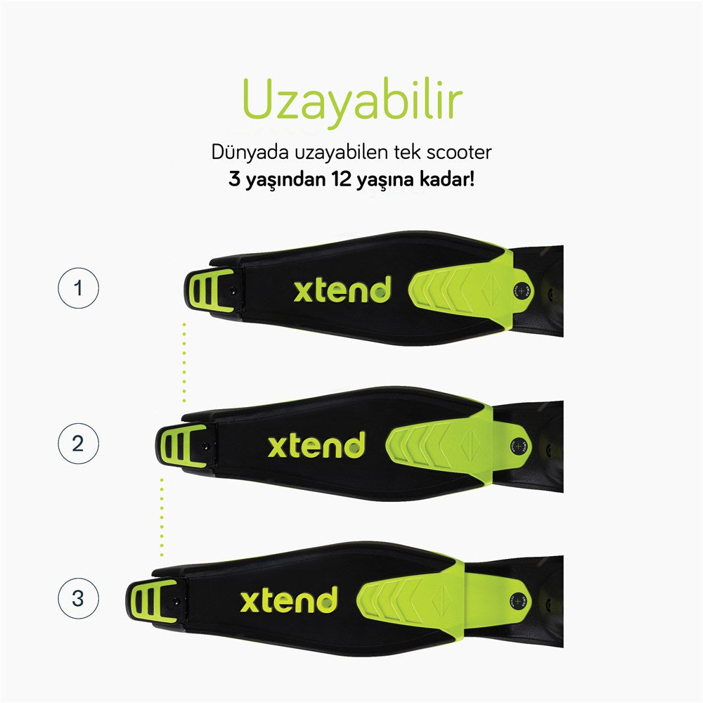 SmarTrike Xtend 3 Aşamalı Büyüyebilen Çocuk Scooterı (3-12 Yaş) - Lime