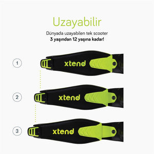 SmarTrike Xtend 3 Aşamalı Büyüyebilen Çocuk Scooterı (3-12 Yaş) - Lime