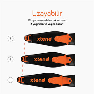 SmarTrike Xtend 3 Aşamalı Büyüyebilen Çocuk Scooterı (3-12 Yaş) - Orange