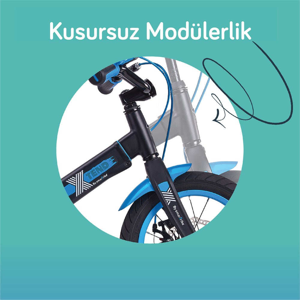 SmarTrike Xtend 3'ü 1 Arada Büyüyen Çocuk Bisikleti, 3-7 Yaş için Dengeden Pedala Eğitim Bisikleti - Blue