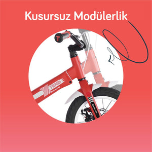 SmarTrike Xtend 3'ü 1 Arada Büyüyen Çocuk Bisikleti, 3-7 Yaş için Dengeden Pedala Eğitim Bisikleti - Red