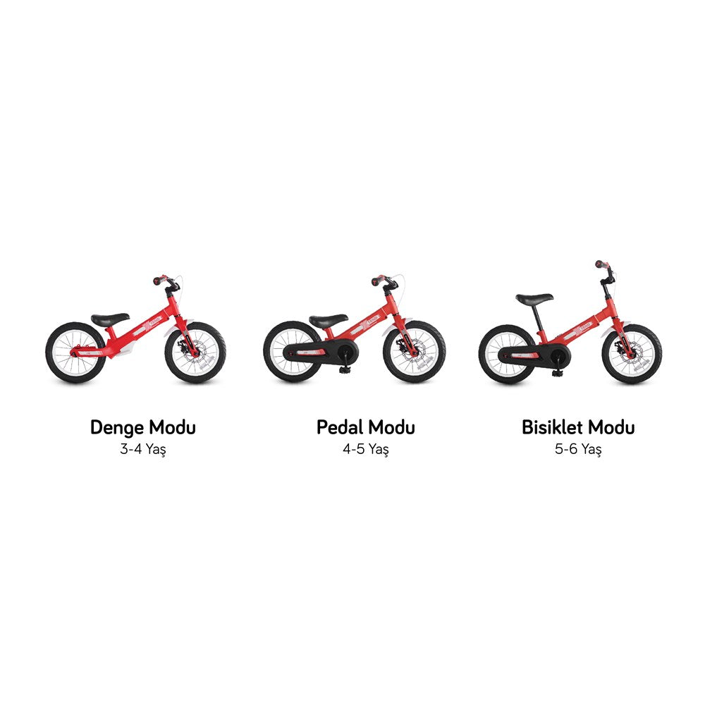 SmarTrike Xtend 3'ü 1 Arada Büyüyen Çocuk Bisikleti, 3-7 Yaş için Dengeden Pedala Eğitim Bisikleti - Red