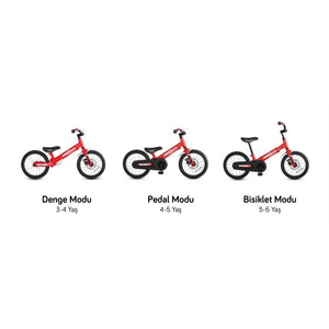 SmarTrike Xtend 3'ü 1 Arada Büyüyen Çocuk Bisikleti, 3-7 Yaş için Dengeden Pedala Eğitim Bisikleti - Red