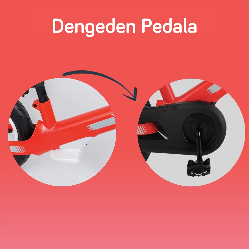 SmarTrike Xtend 3'ü 1 Arada Büyüyen Çocuk Bisikleti, 3-7 Yaş için Dengeden Pedala Eğitim Bisikleti - Red