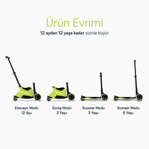 SmarTrike Xtend Büyüyebilen Ride On Scooter (1 - 12 Yaş) - Lime