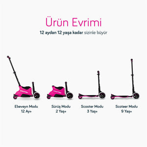 SmarTrike Xtend Büyüyebilen Ride On Scooter (1 - 12 Yaş) - Pink