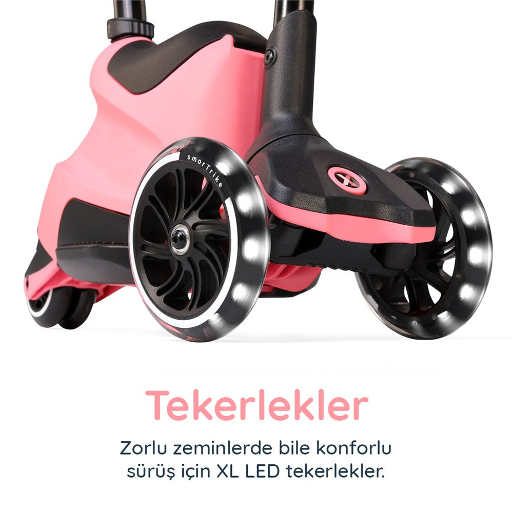 SmarTrike Xtend Büyüyebilen Ride On Scooter (12 Ay - 12 Yaş) - Salmon Pink