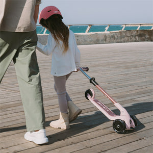 SmarTrike Xtend Mini+ 2 Aşamalı Büyüyen Çocuk Scooter – 2-9 Yaş Katlanabilir LED Tekerlekli - Rose Pink