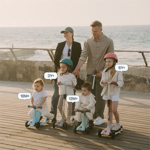 SmarTrike Xtend Mini-Ride 4 Aşamalı Büyüyen Oturaklı Scooter – 1-9 Yaş Katlanabilir LED Tekerlekli - Pearl Grey