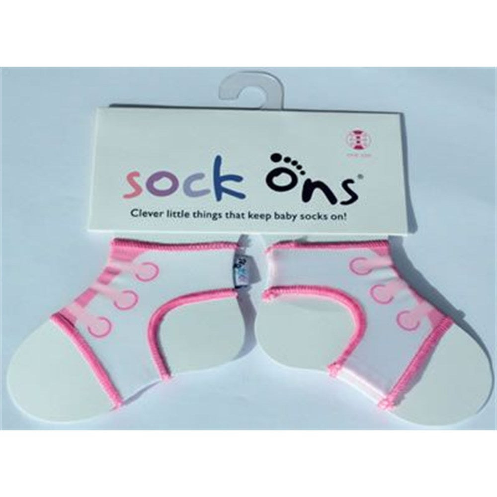 Sock Ons Bebek Çorap Tutucu Bağcıklı - Pembe
