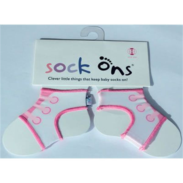 Sock Ons Bebek Çorap Tutucu Bağcıklı - Pembe