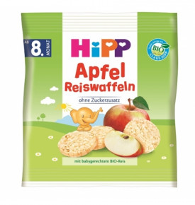 Hipp Organik Pirinçli Elmalı Bebek Gofreti 35 Gr.