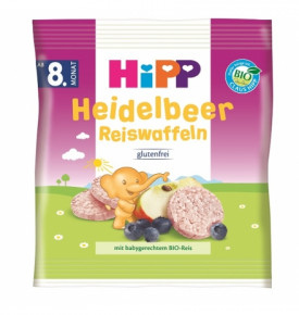 Hipp Organik Pirinçli Yabanmersinli Bebek Gofreti 35 Gr.
