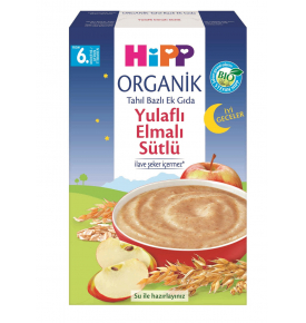 Hipp Organik İyi Geceler Sütlü Yulaflı Elmalı Tahıl Bazlı Ek Gıda 250g