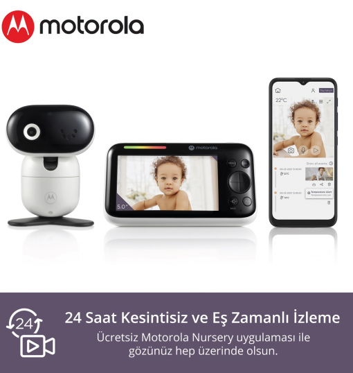 Motorola PİP1510 FHD Wifi  CONNECT Bebek Kamerası 5 inç LCD