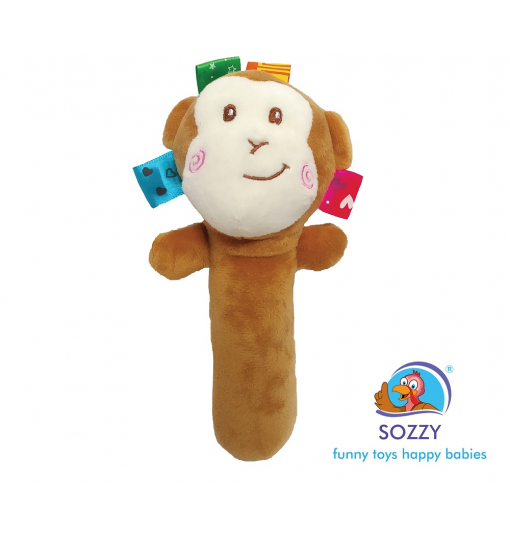 SozzyToys Çıngıraklı Sıksık -Monkey